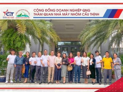 Cộng đồng doanh nghiệp QNG đến tham quan nhà máy nhôm Cầu Thịnh